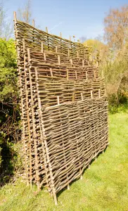 Hazel Hurdle Fence Panel Premium Woven Wattle Weave 6ft x 4ft 6in