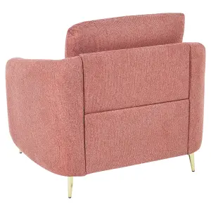 Beliani Traditional Armchair TROSA Fabric Pink