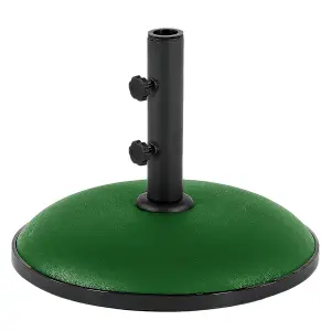 Round Umbrella Parasol Base Stand Heavy Duty 11kg Concrete Patio Outdoor Garden Green