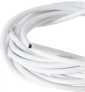 30m White Plastic Coated Curtain Wire Hanging Cord Cable Hook Eye Window Net New