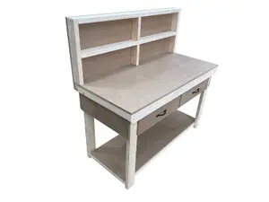 Wooden MDF top workbench, tool cabinet with drawers (V.1) (H-90cm, D-70cm, L-180cm) with back