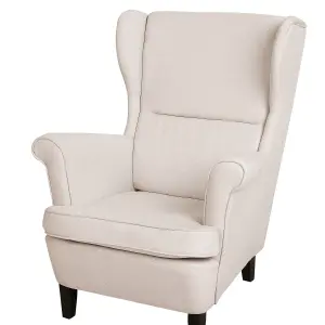 Wingback Chair ABSON Fabric Light Beige