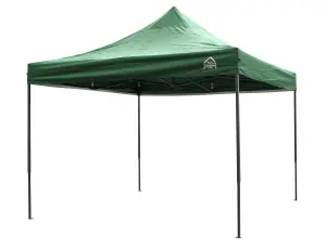 All Seasons Gazebos 3x3 Fully Waterproof Pop up Gazebo With Accessories Green