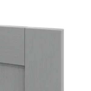 GoodHome Alpinia Matt slate grey wood effect Shaker 2 drawer front, bridging door & bi fold door 600mm