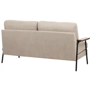 Beliani Traditional Fabric Sofa Taupe AKRANES