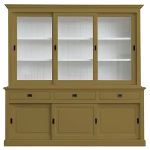 Anneros Display Cabinet Green Brown