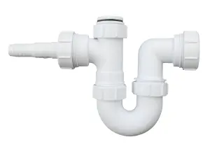 Multi-fit Sink Swivel P Trap with a Horizontal Nozzle 40mm (1.1/2"), 75mm Water Seal, BS EN 247-1:2002 Compliant. FREE DELIVERY