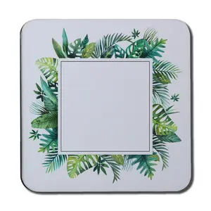 Square 6 Piece Coaster Set (Set of 6) Green