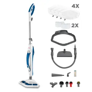 Polti Vaporetto SV460 Double 2-in-1 Steam Mop with Handheld Steam Cleaner, 17 Accessories