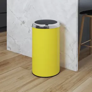 Inmotion 30L Yellow Stainless Steel Kitchen Waste Dust Bin