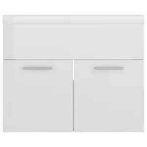 Elizibeth 600mm Wall Hung Single Vanity Unit Gloss White