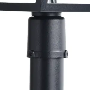 GoodHome Piceo Black Solar-powered Integrated LED Outdoor Post light