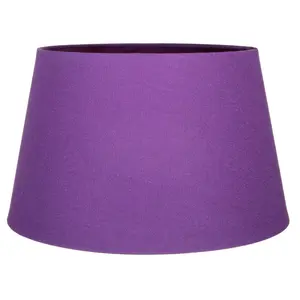 Traditional Linen Fabric Drum Shade for Pendant & Lampshade Purple / 19cm H x 30cm W x 30cm D