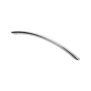 Curved Bow Cabinet Pull Handle 226 x 10mm 192mm Fixing Centres Chrome