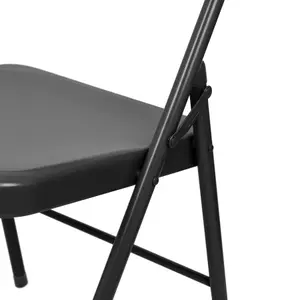 Metal Folding Chair - Matte Black