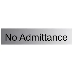 No admittance Self-adhesive labels, (H)50mm (W)225mm