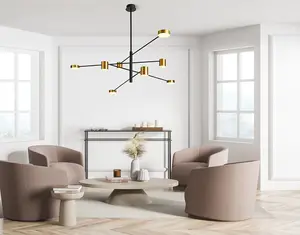 Luminosa Remdal Modern Multi Arm Pendant Ceiling Light LED, 3000K