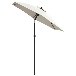 Berkfield Parasol Sand White 200x211 cm Aluminium