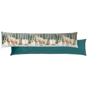 Evans Lichfield Stag Scene Digitally Printed Velvet Draught Excluder