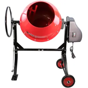 Excel 180L Portable Cement Concrete Mixer 230V/800W with Wheels