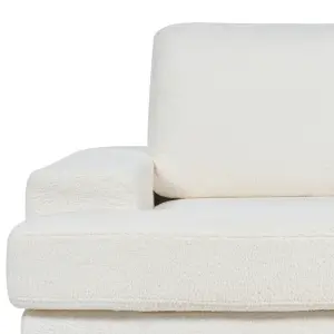 3 Seater Boucle Sofa White ALLA