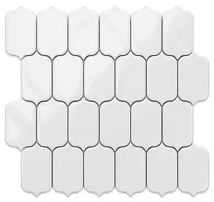 Mosaic sheet in ceramic on net 275mm x 258mm - White lantern