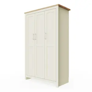 The Lisbon Cream 3 Door Wardrobe