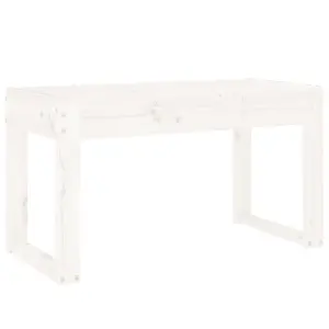 Berkfield Garden Bench White 80x38x45 cm Solid Wood Pine