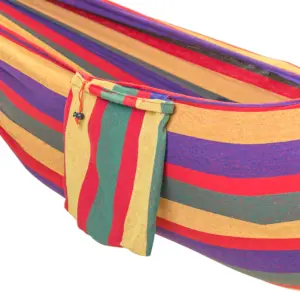 Primrose Rainbow Outdoor Garden Single Hammock with Travel Bag & Fittings Included