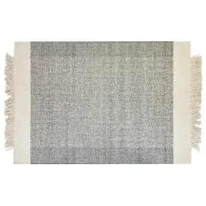 Wool Area Rug 160 x 230 cm Grey and Off-White TATLISU