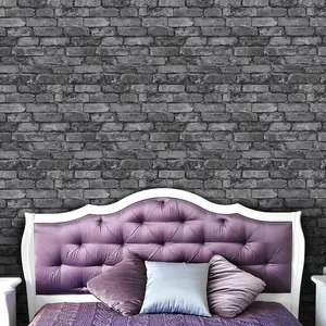 Charcoal Brick Effect Wallpaper Fine Decor FD31284