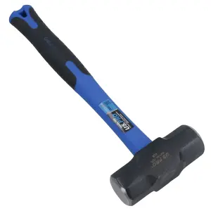 Double Face Sledge / Lump Hammer TPR Handle Fibreglass Shaft 4lb