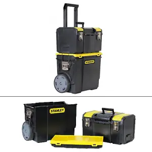 Stanley 1-70-326 Mobile Work Centre Toolbox Chest 3 In 1 STA170326 Wheeled