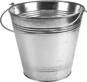 10L Pail Heavy Duty Galvanised Steel Metal Bucket Water Coal Fire Greenhouse