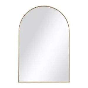 50cm x H 75cm W Arch-Shape Wall Mounted Gold Metal Framed Bathroom Mirror Decorative