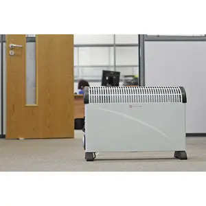 2000W Convector Heater - Thermostat & Turbo Fan - 3 Heat Settings - 24Hr Timer