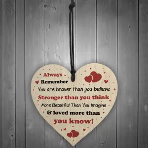 Special Gift For Friend Wooden Heart Positive Quote Friendship Sign Best Friend Gift For Her Keepsake