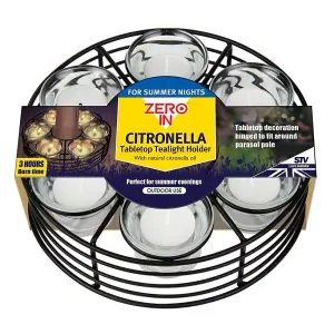 Zero In Citronella Tealight Holder Black (One Size)