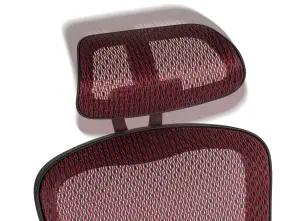 Harmony Mesh Executive Chair Red with removable headrest, gas lift seat height adjustment and tilt to seat and back