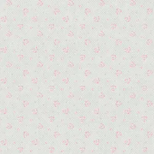 Galerie Maison Charme Pink/Grey Vintage Rose Motif Wallpaper Roll