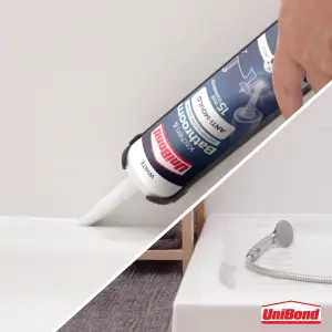 UniBond White Silicone-based Bathroom & kitchen Sanitary sealant, 300ml