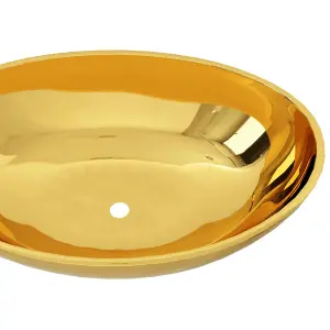 Wash Basin 40x33x13.5 cm Ceramic Gold