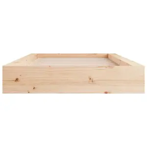 Berkfield Bed Frame 75x190 cm Small Single Solid Wood