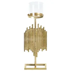 Beliani Candle Holder NIAS Metal Gold