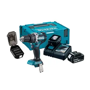 Makita DHP484TJX9 18V LXT Brushless Combi Hammer Drill Anniversary Kit 2x5ah