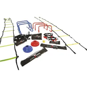 Football Athletics Speed & Agility Kit - Ladder Hurdle Markers Chute Resistance