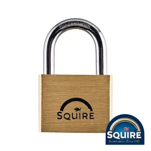 Squire - Premium Brass Lion Padlock - Keyed Alike - LN5 KA1 (Size 50mm - 1 Each)