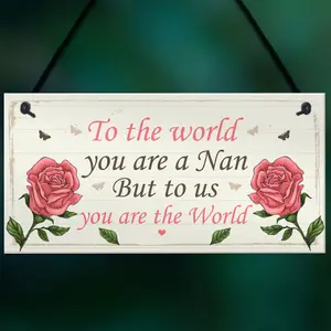 Nan Gift Hanging Plaque Cute Gifts For Nan From Grandchildren Gifts For Her Love Plaque