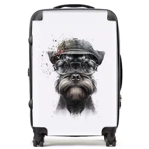 Miniature Schnauzer Dog Splashart Suitcase - Medium