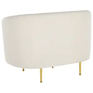 Beliani Glam Armchair LOEN Boucle White